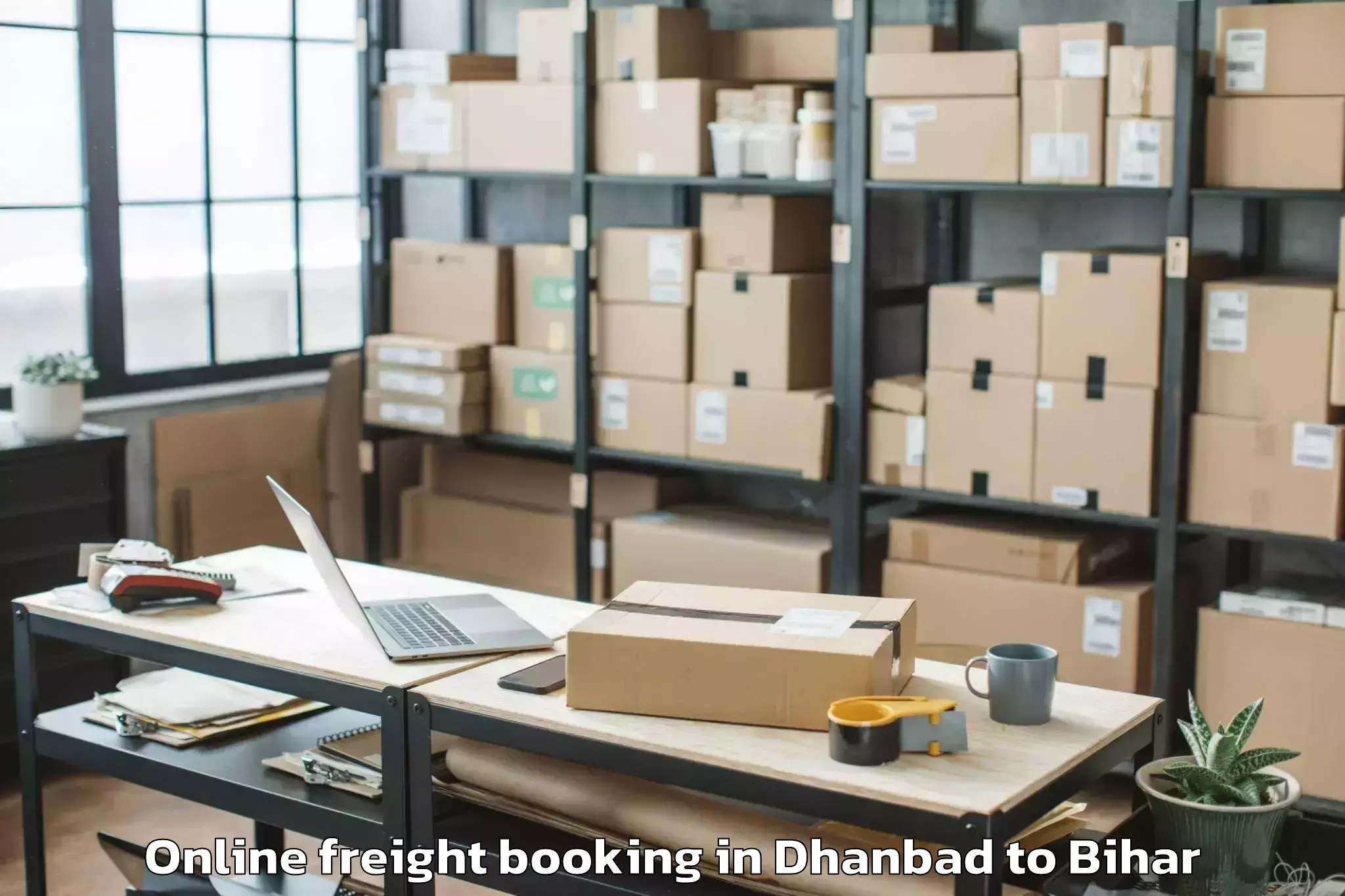 Book Dhanbad to Thakrahan Online Freight Booking